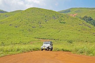 a truck on a dirt road