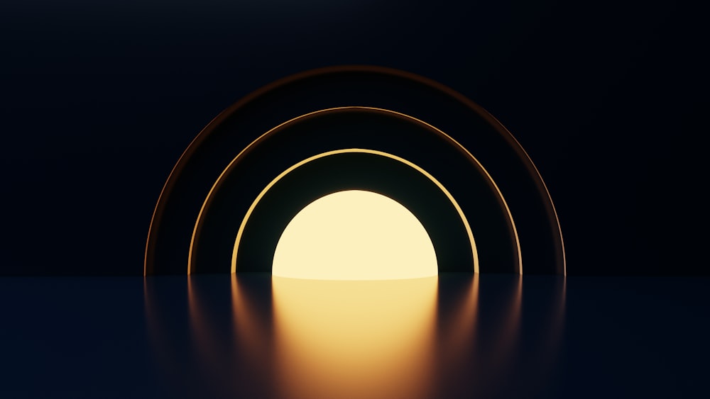 a circular object with a light in the middle