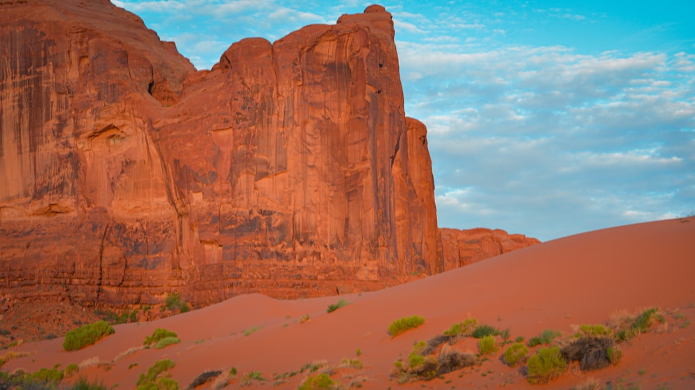 a red sand dune