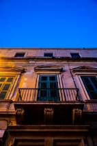 Restored stone facade shining after laser cleaning treatment in Bilbao.