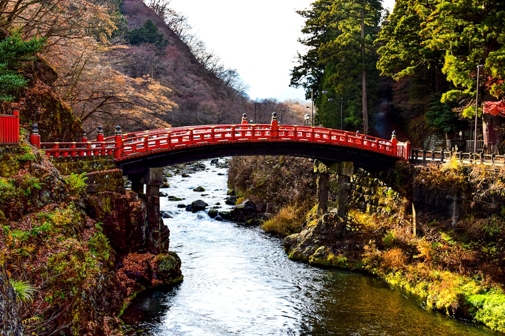 a bridge over a river