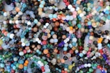 a large pile of colorful balls