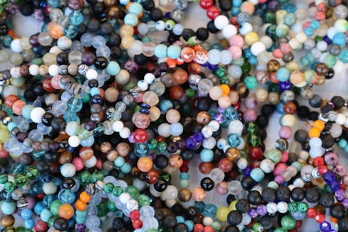 a large pile of colorful balls