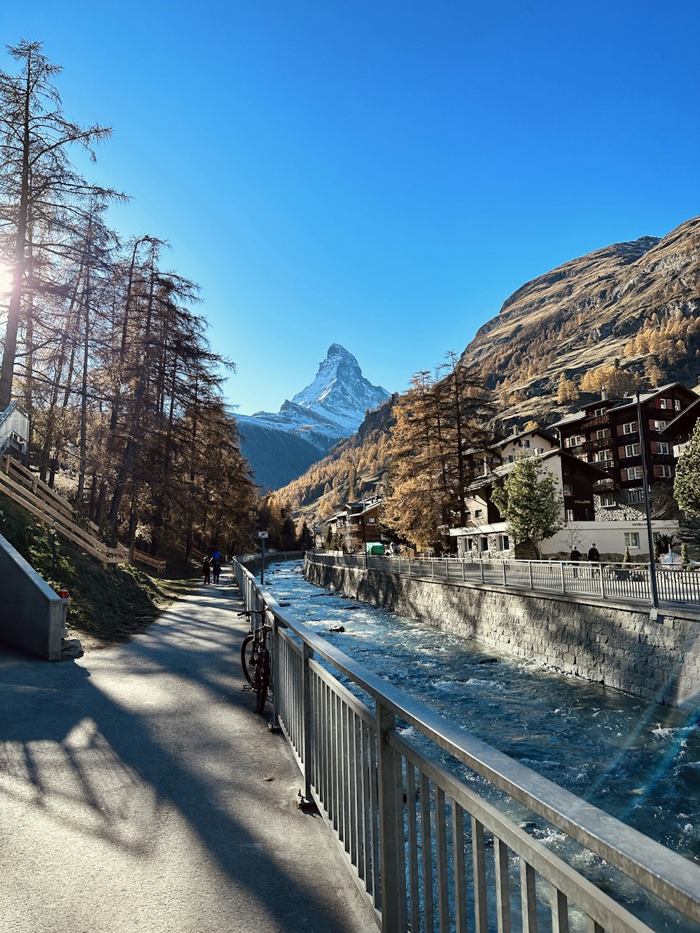 a bridge over a river