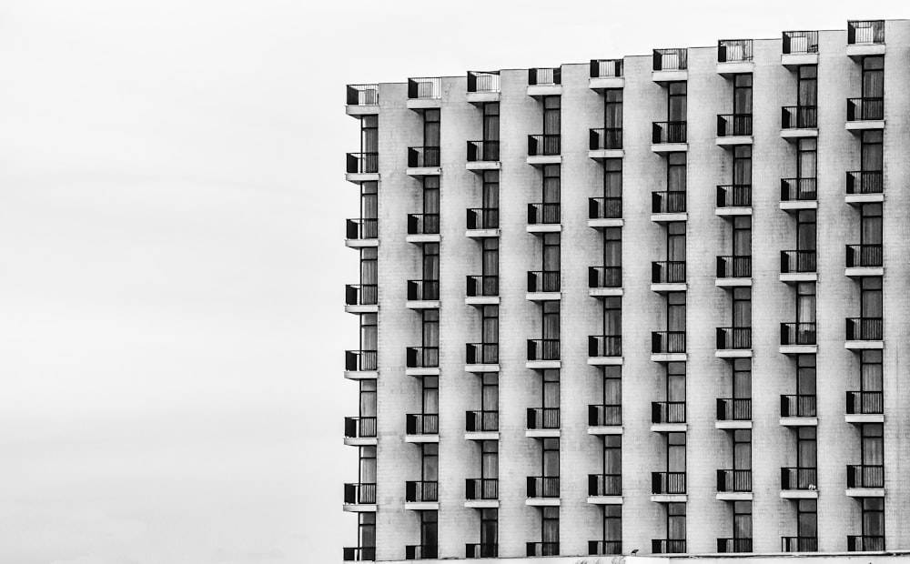 a tall building with many windows