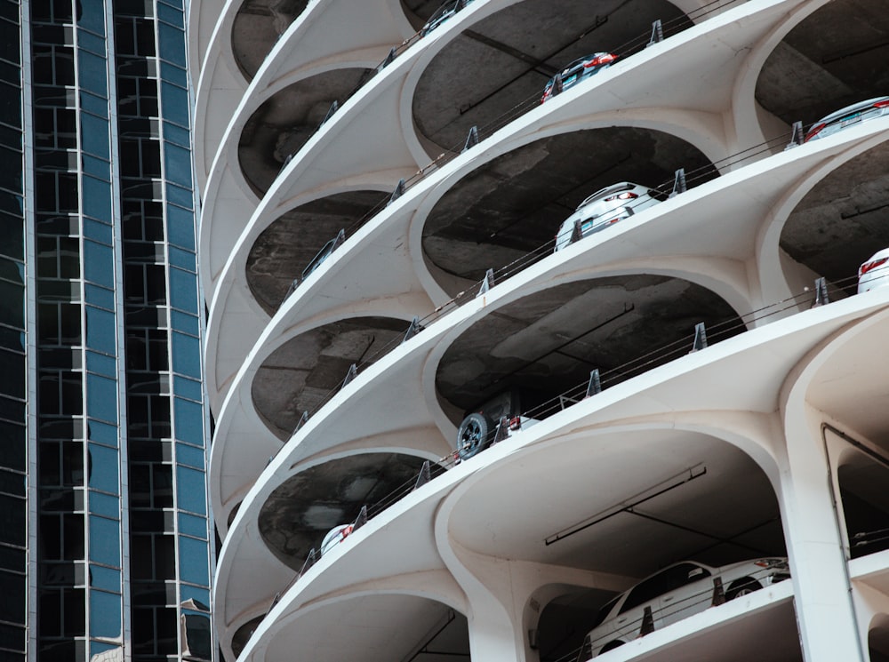 a building with a curved roof