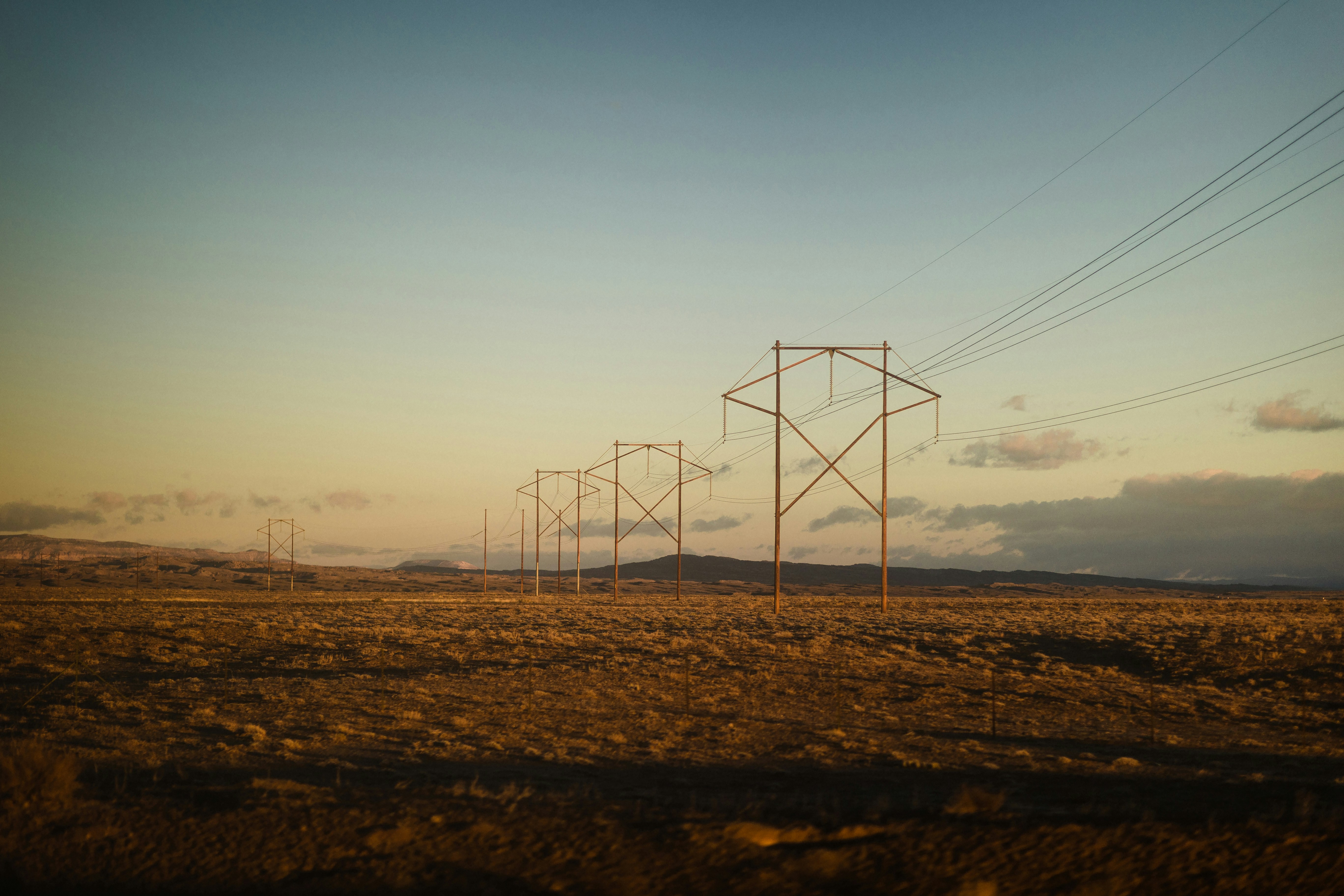 a group of power lines