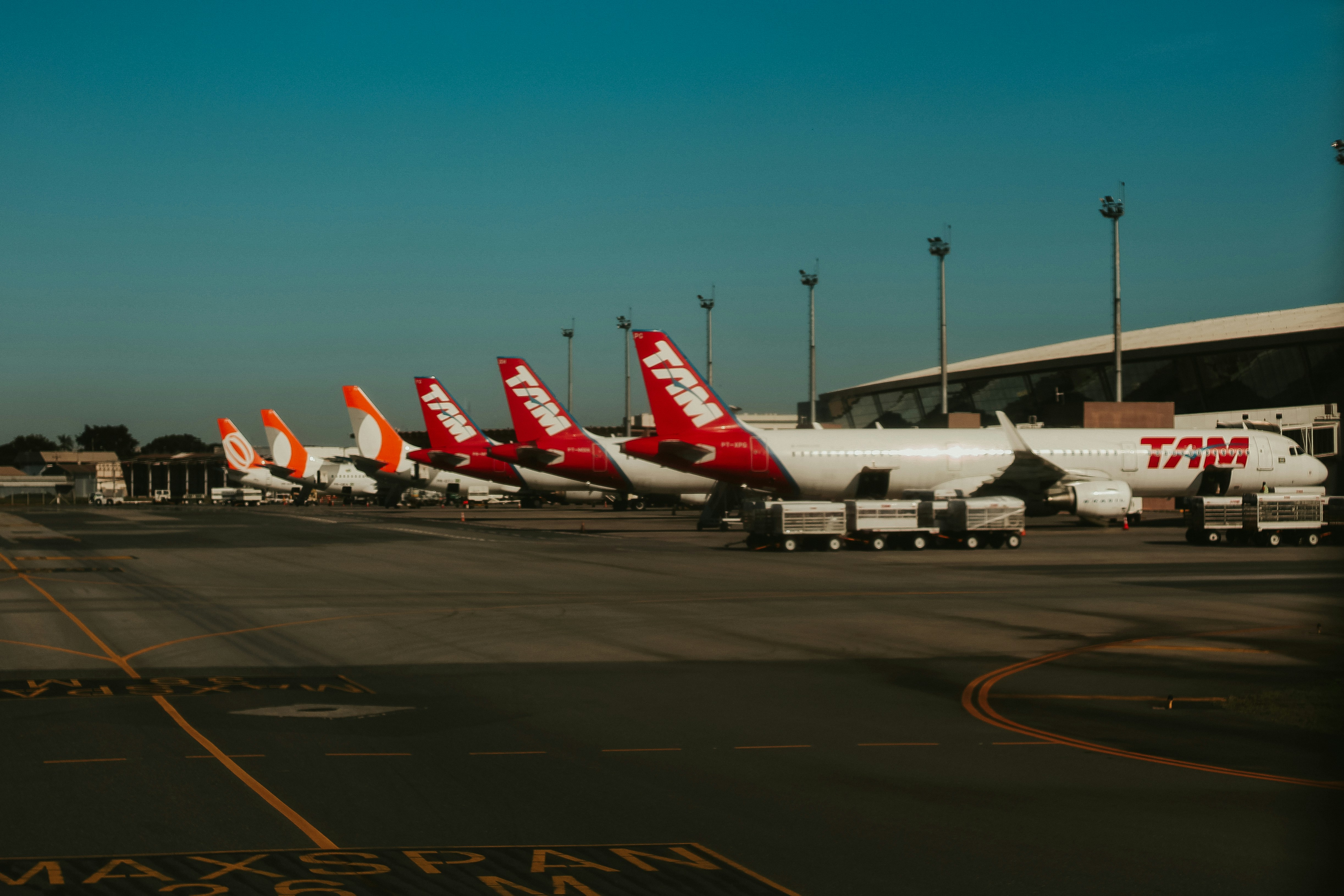 airplanes parked at airport