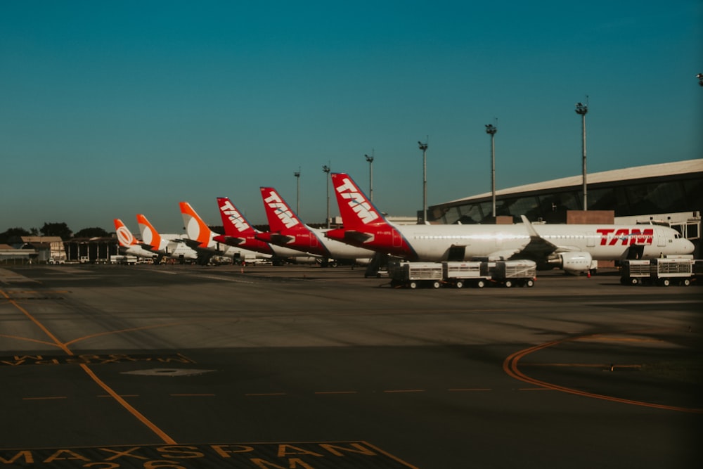 airplanes parked at airport