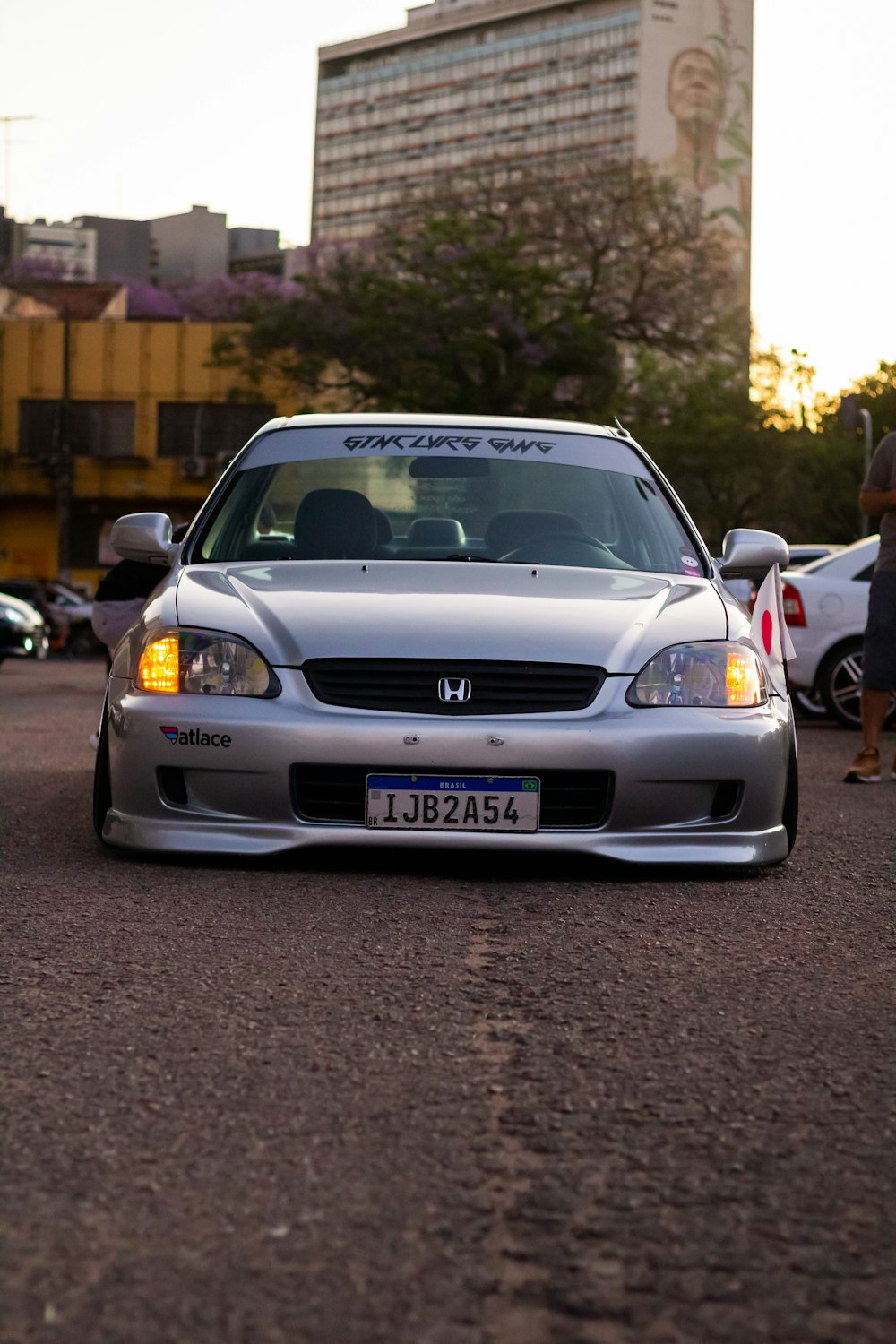 a car parked on the side of the road