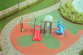 a miniature playground with a slide