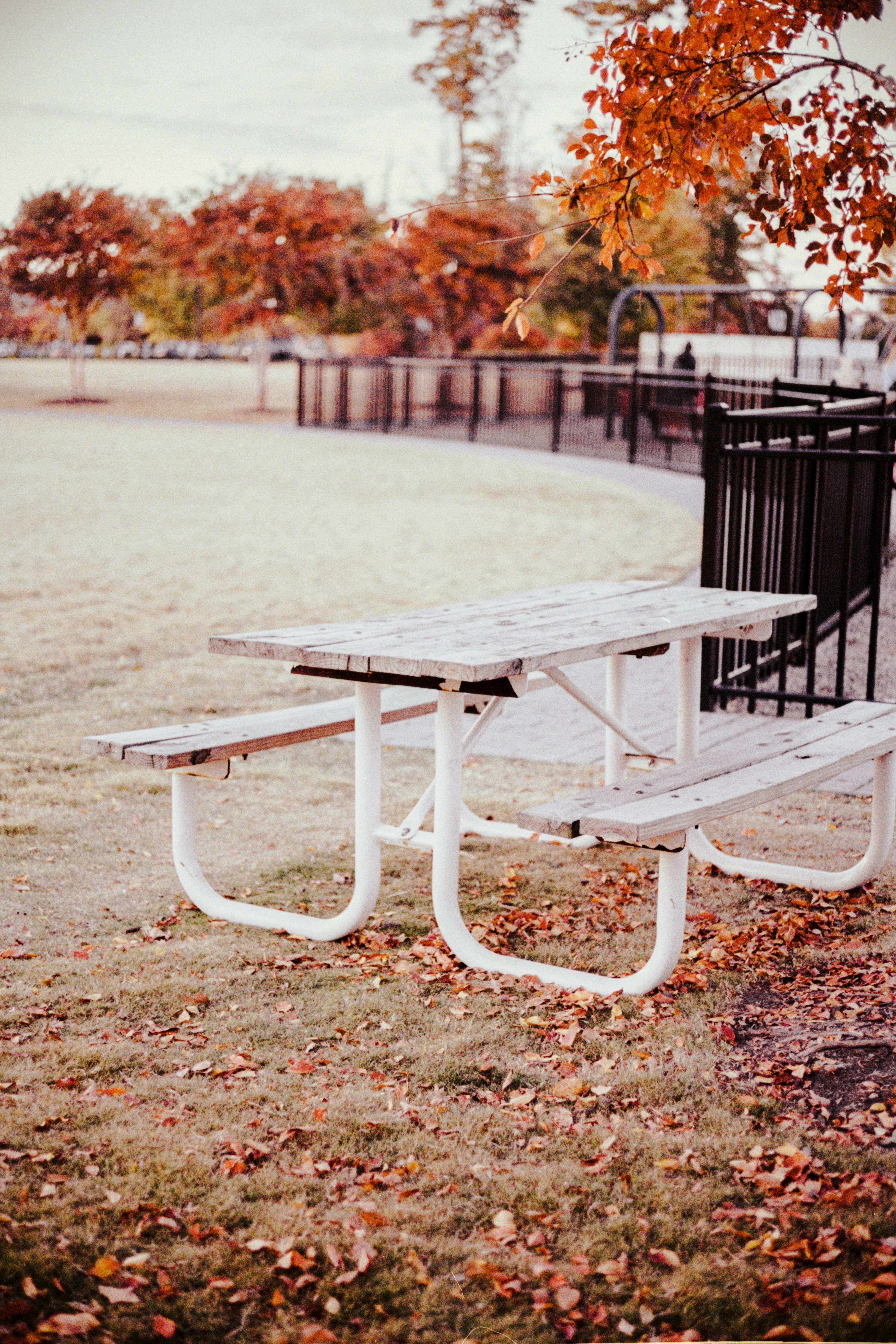 a table and chairs on a deck