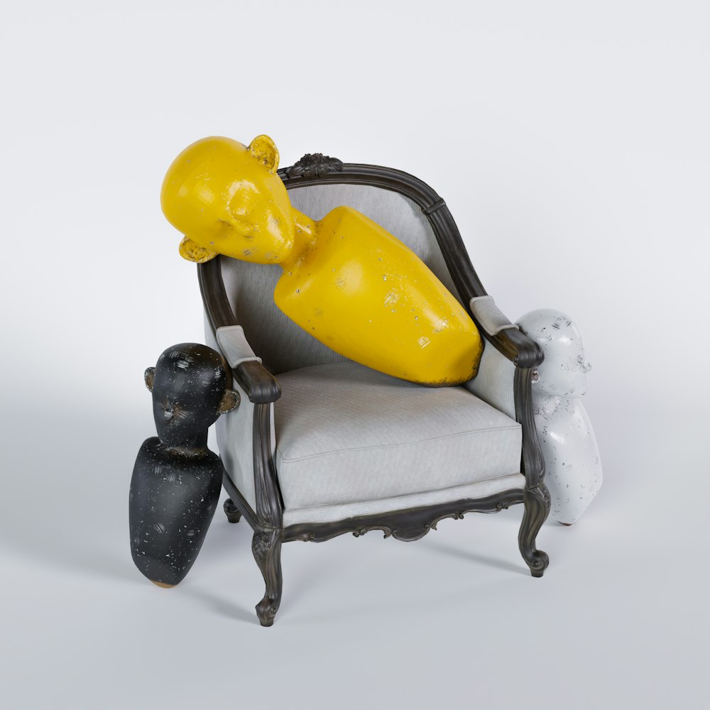 a chair with a duck head