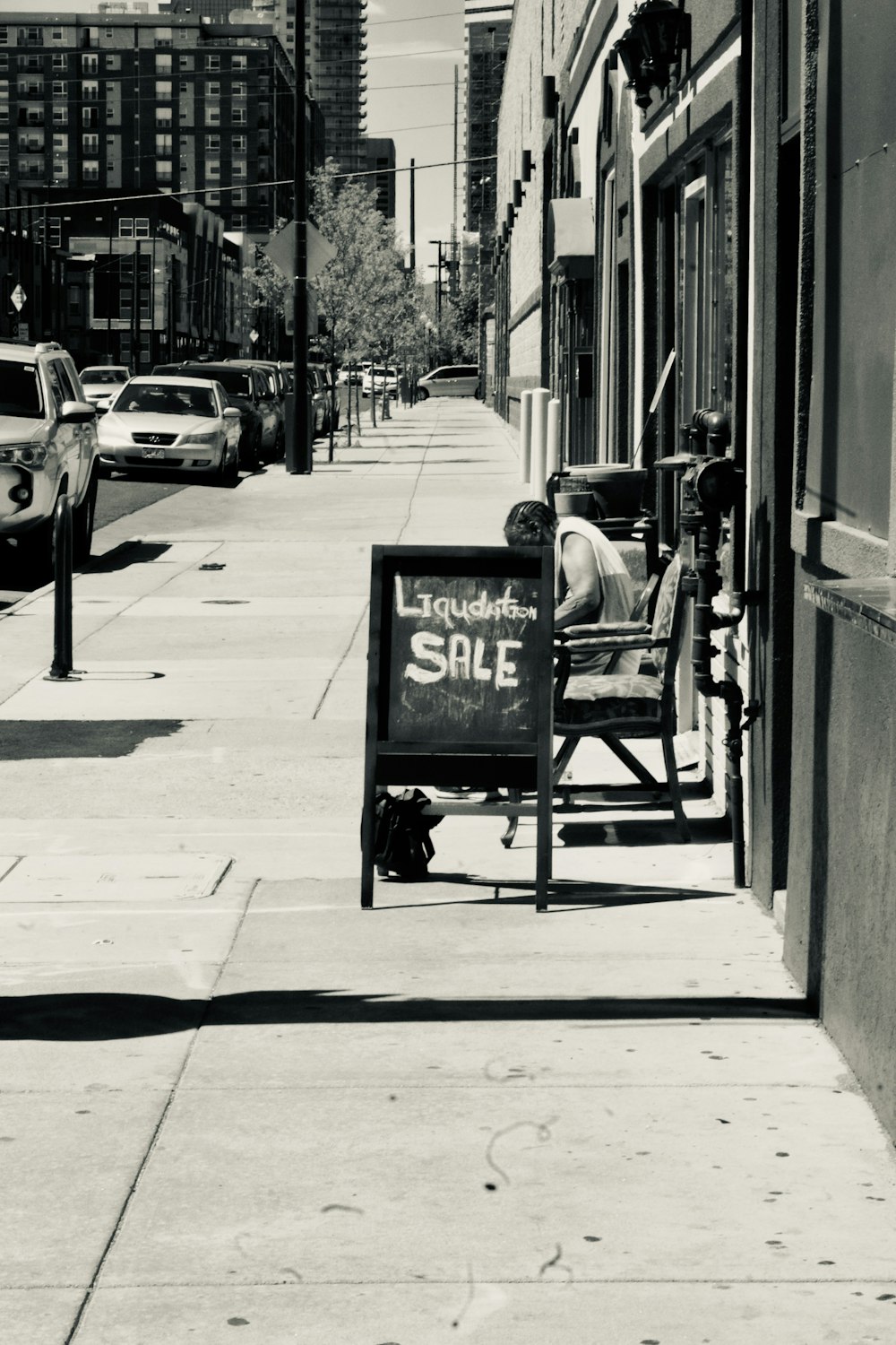 a person sitting on a bench