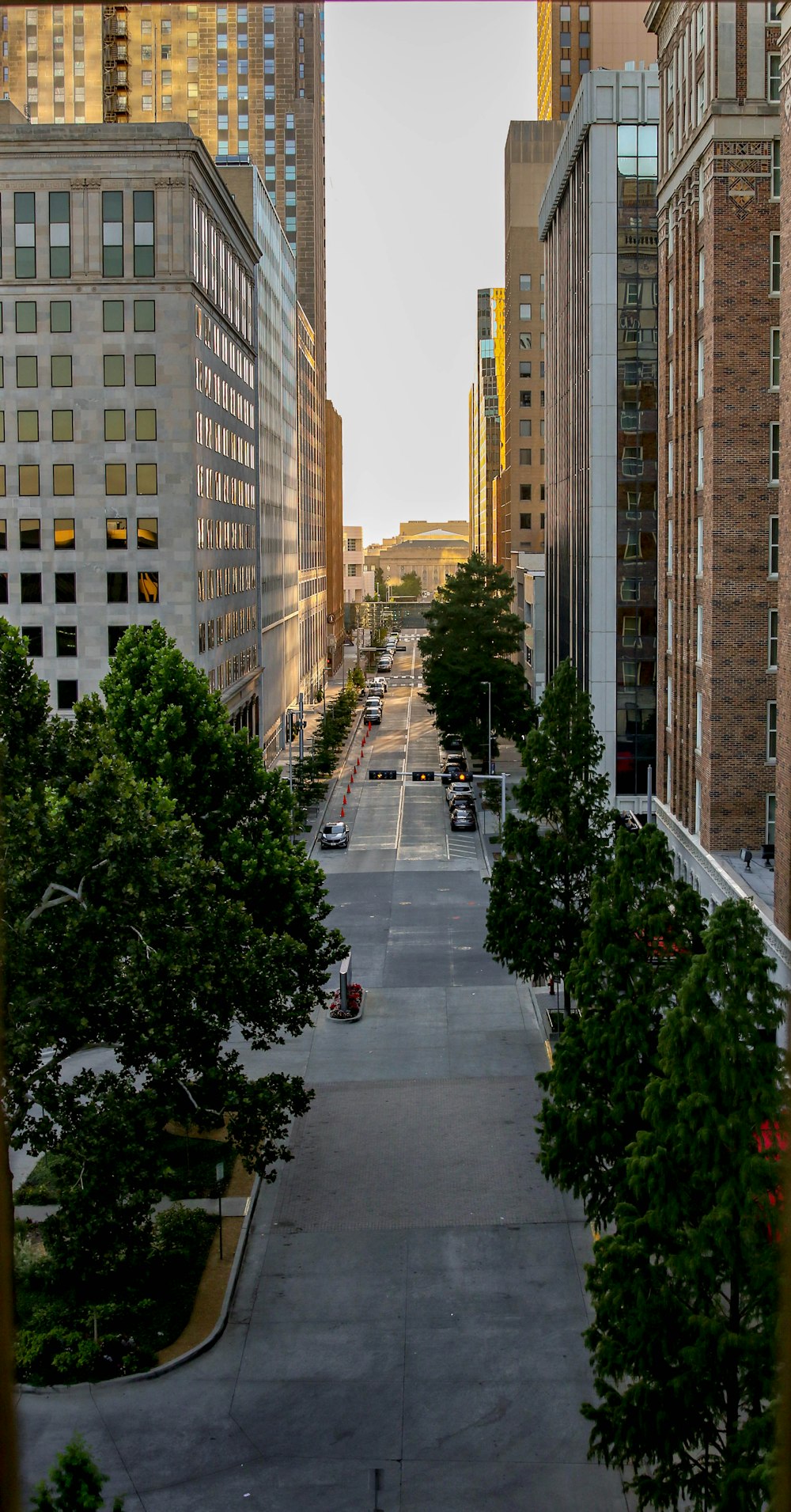 a street with buildings on either side