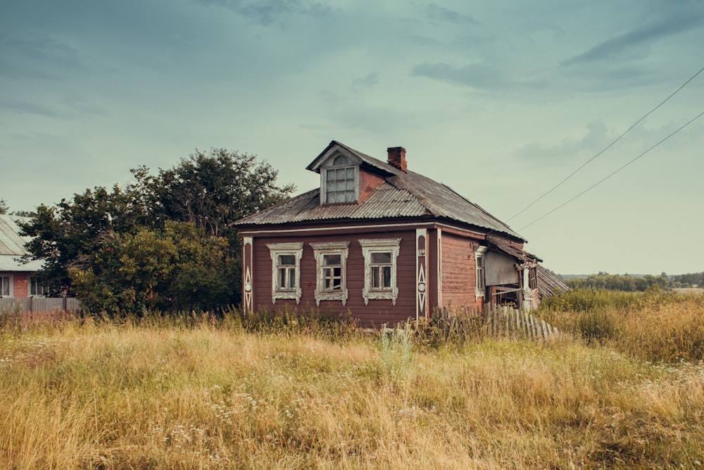 a house in a field