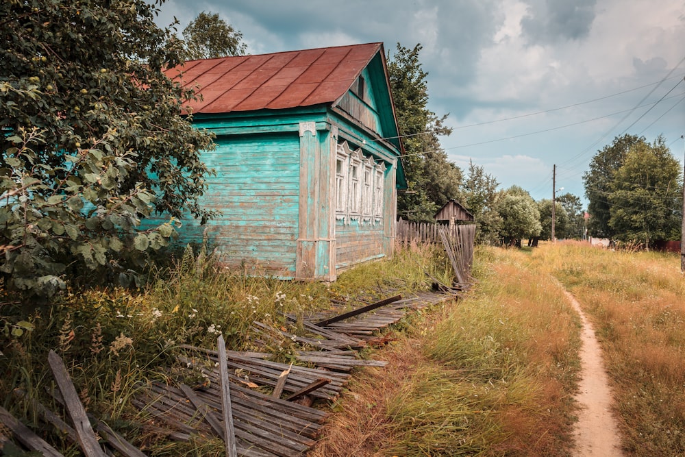 a house with a fence around it