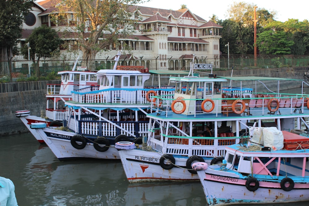 boats docked in a harbor