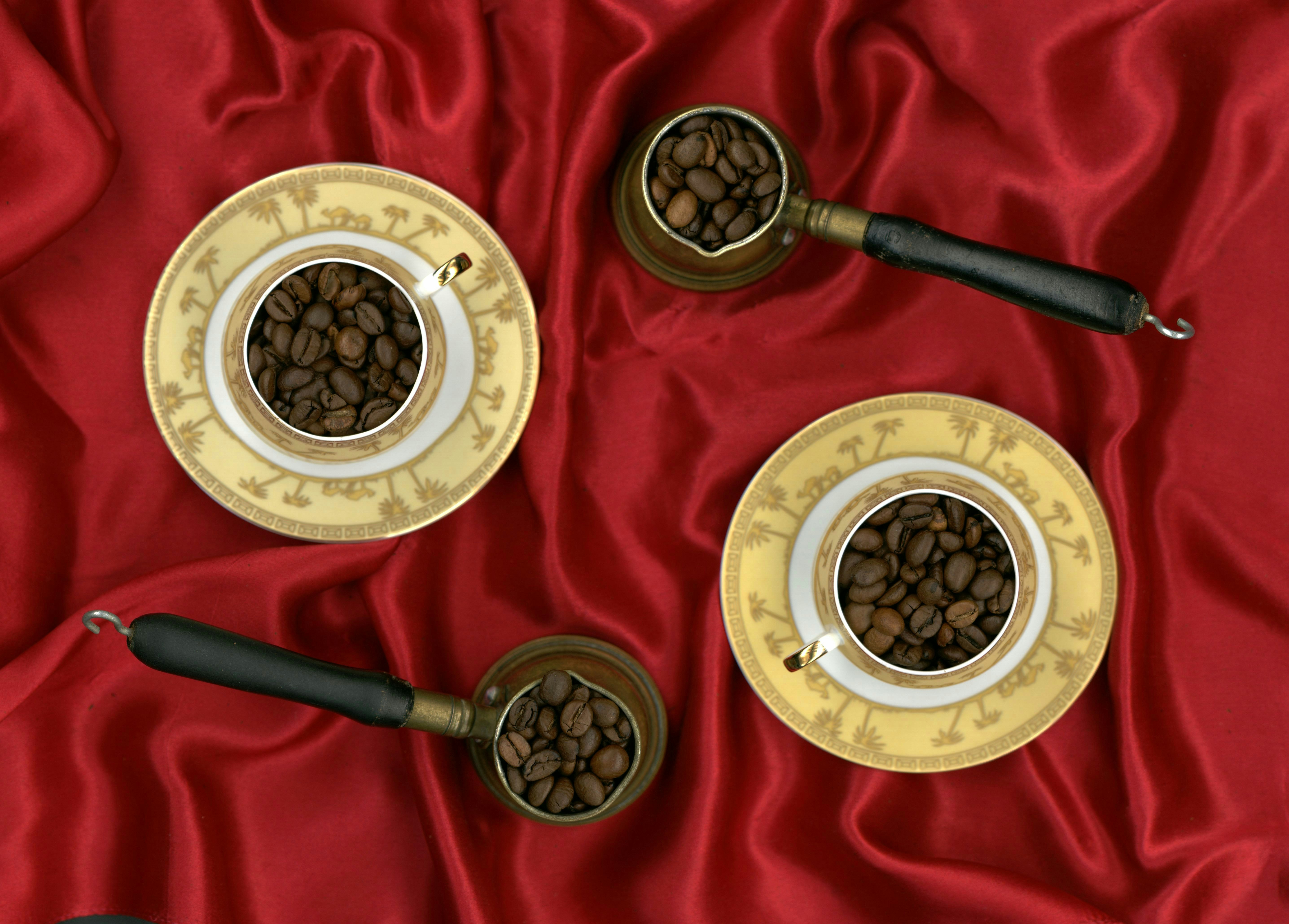 a few small containers with food in them