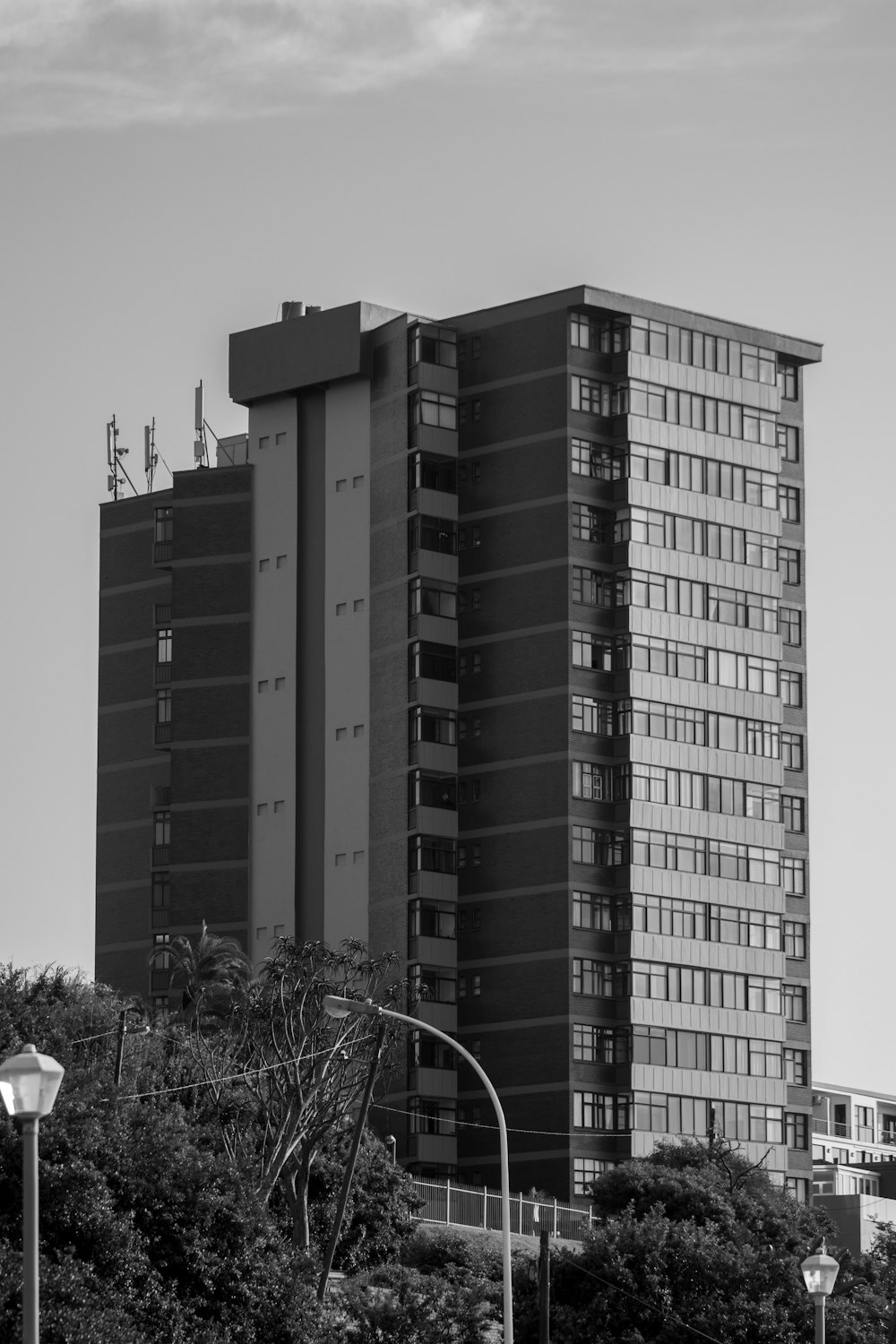 a tall building with many windows