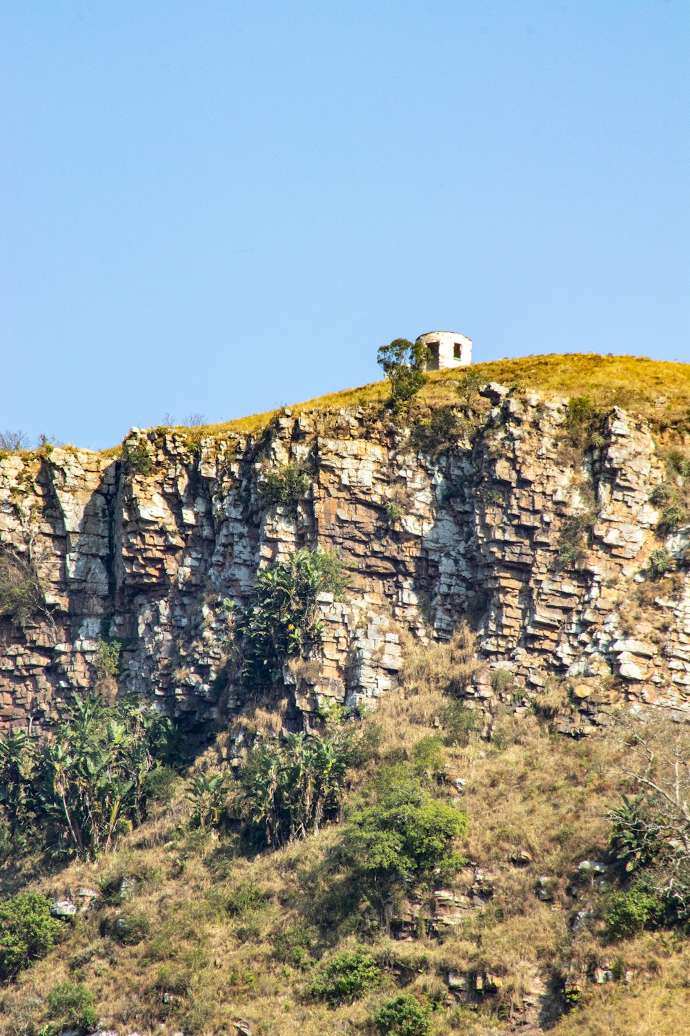 a building on a cliff