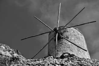 a windmill on a hill