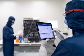 a few people in a lab