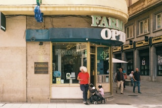 a person pushing a stroller
