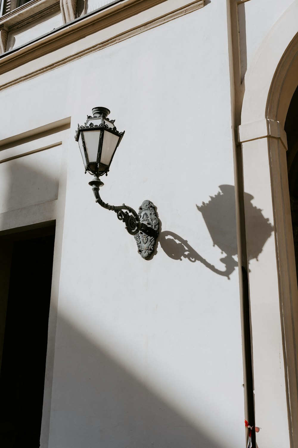 a lamp on a wall