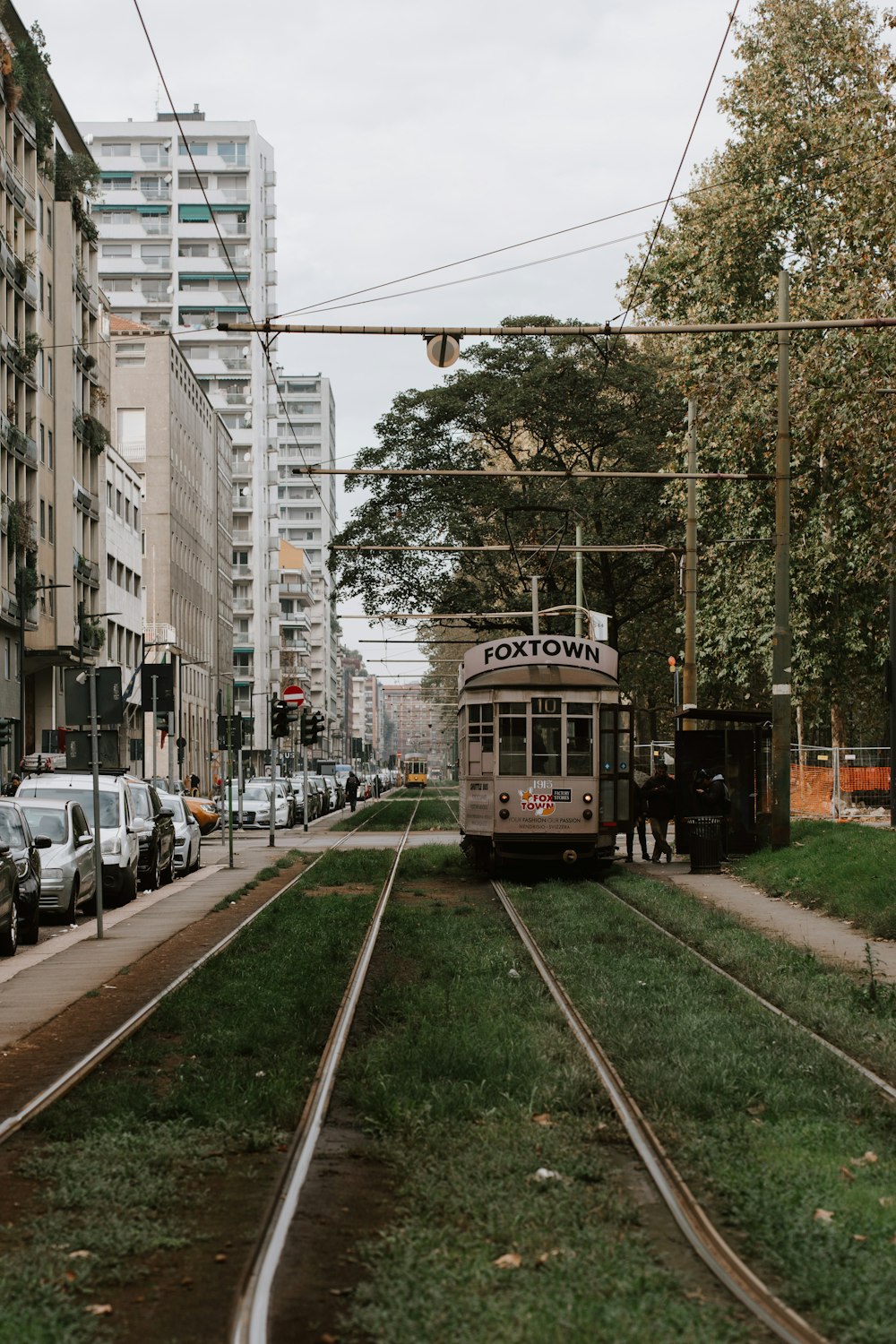 a trolley on a street