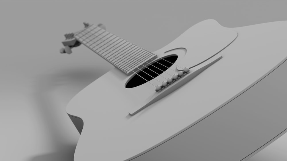 a white electric guitar