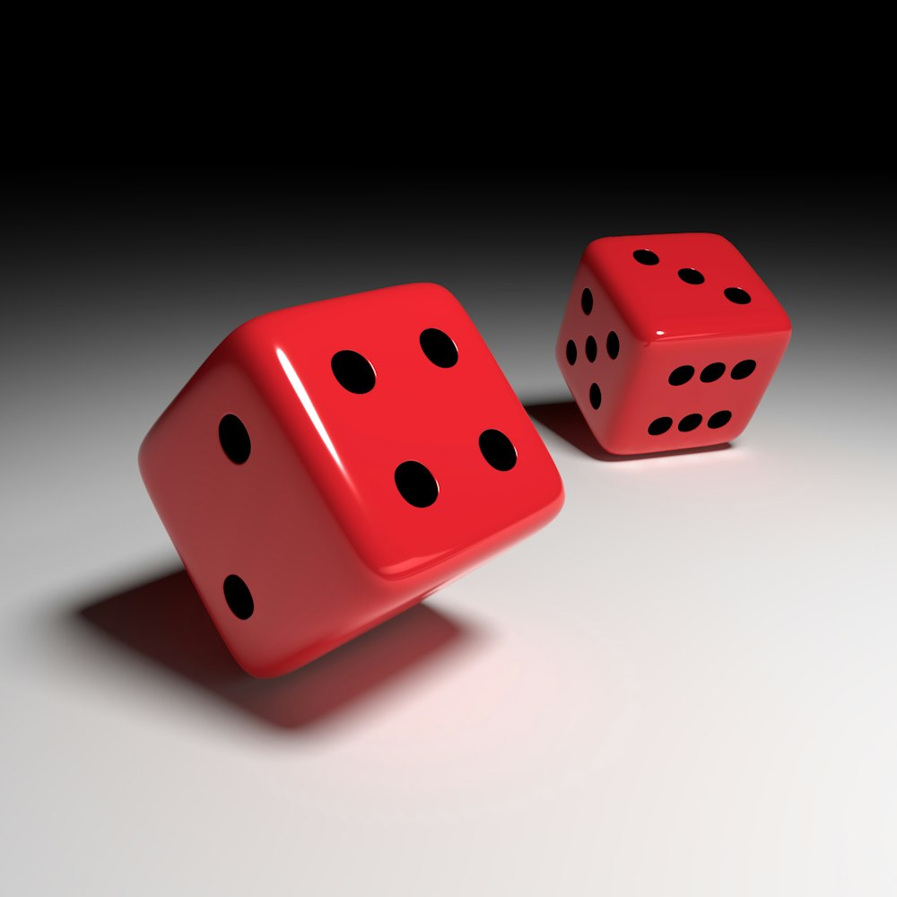 a group of red dice
