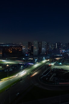 a city at night