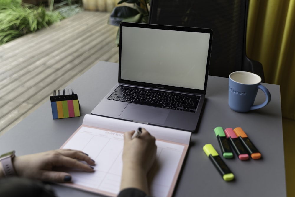 a person working on a laptop