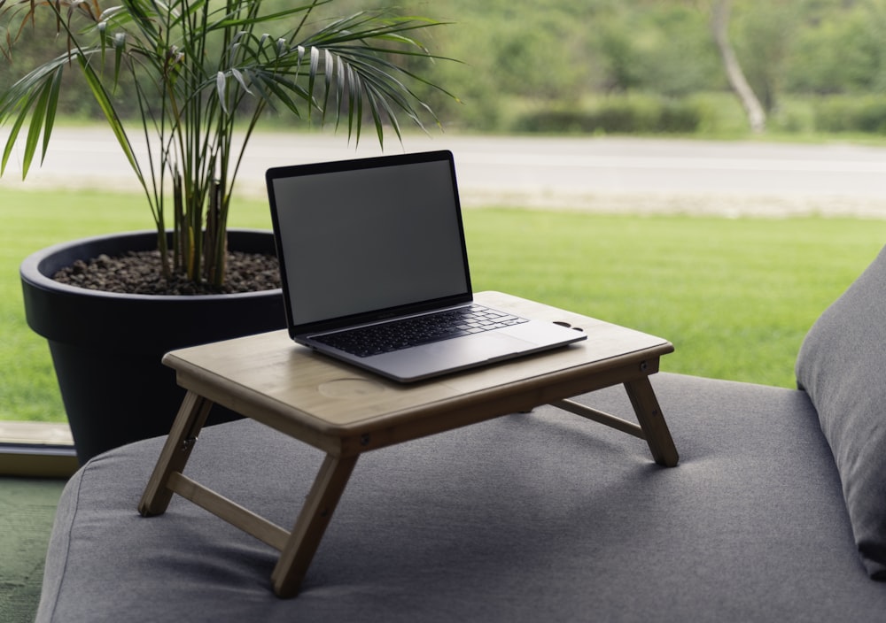 a laptop on a table