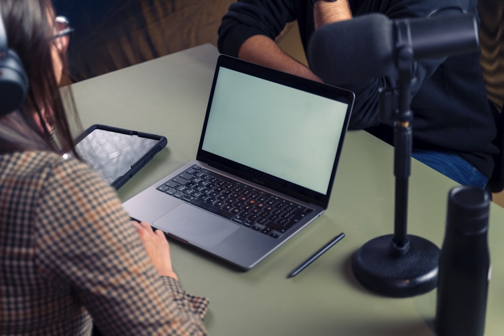 a laptop on a table