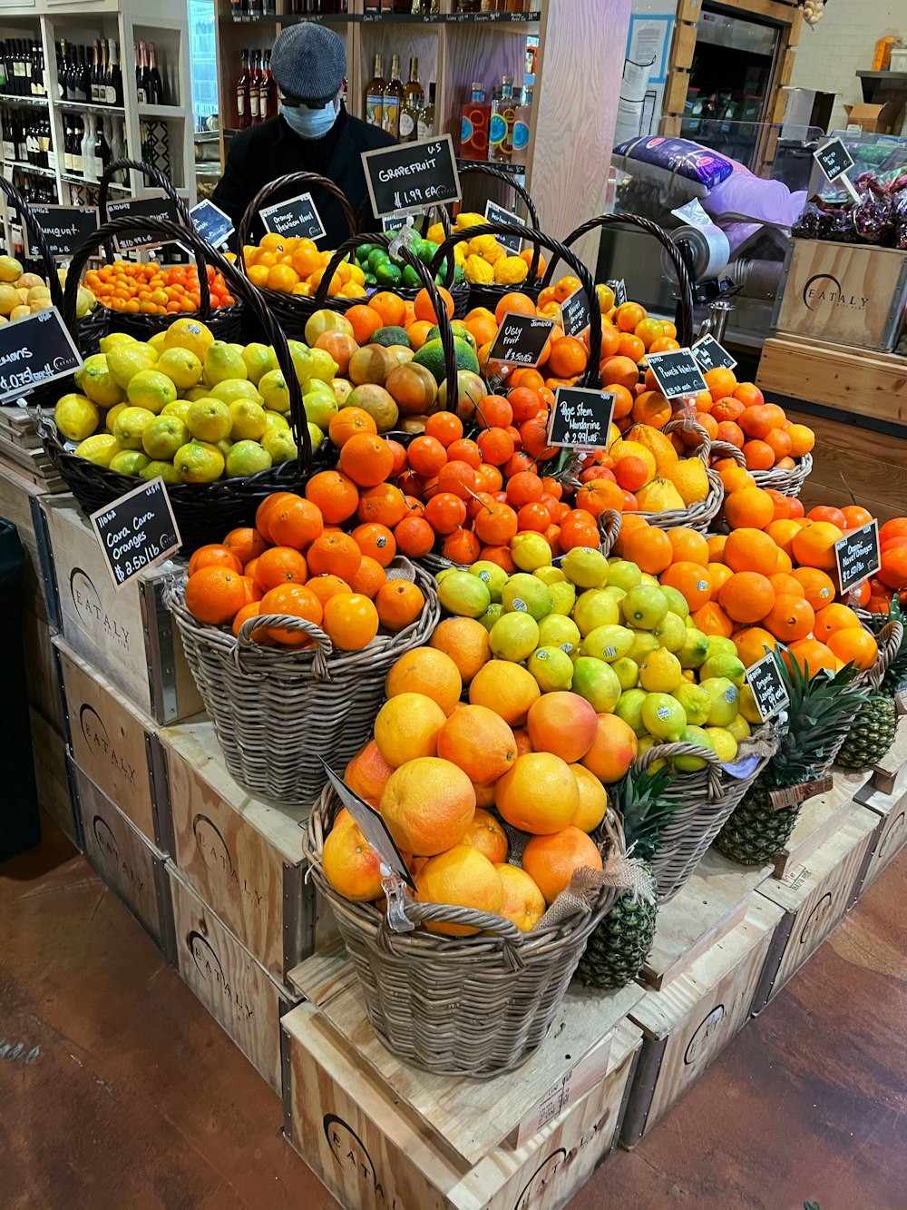 a market with many fruits