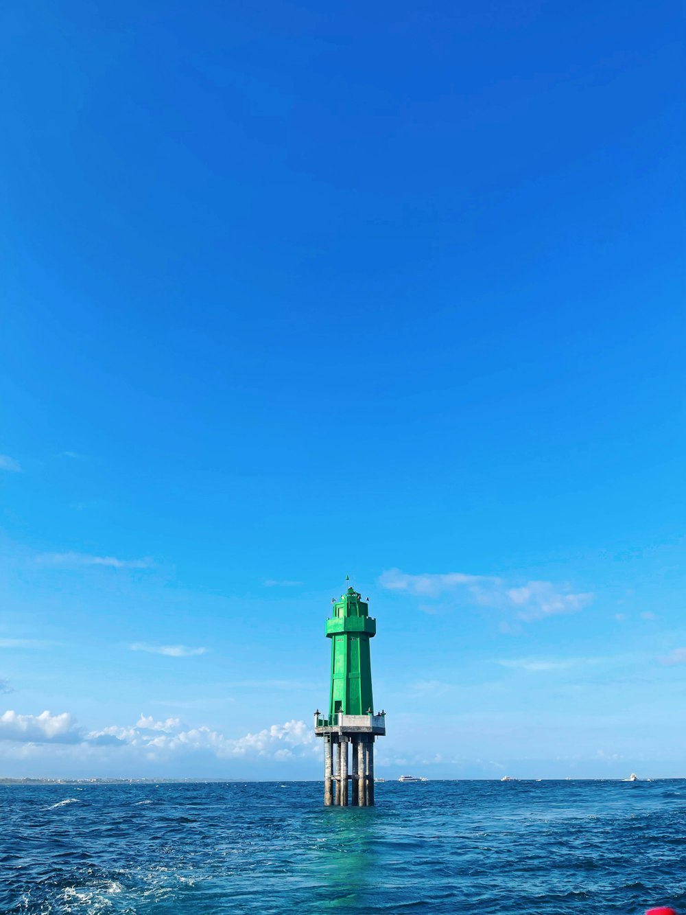 a structure in the middle of the water