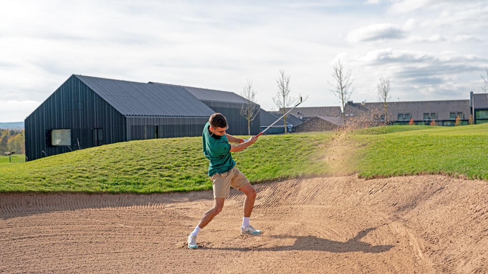 a man swinging a baseball bat