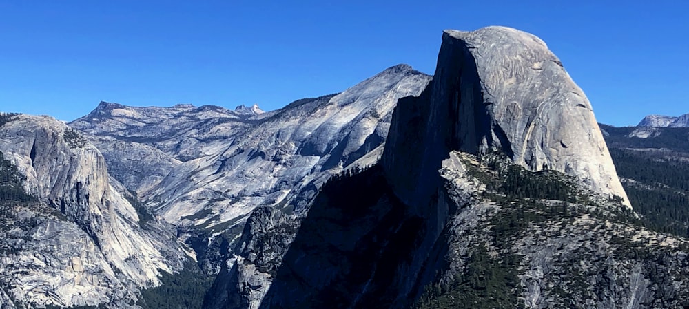 a mountain with snow