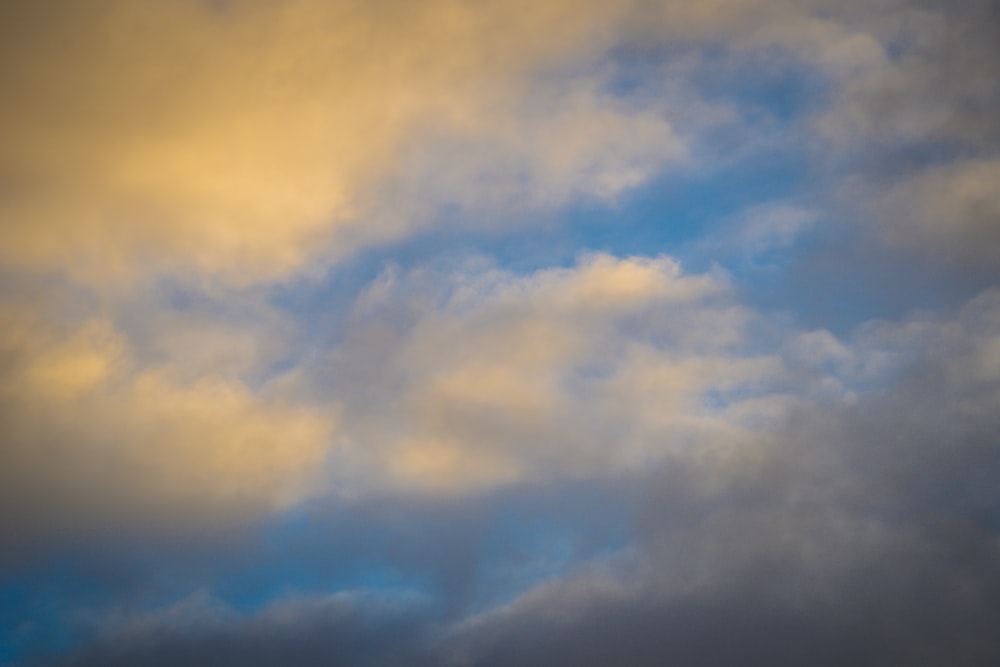 a blue sky with clouds