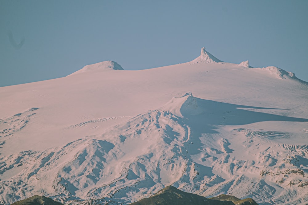 a mountain covered in snow