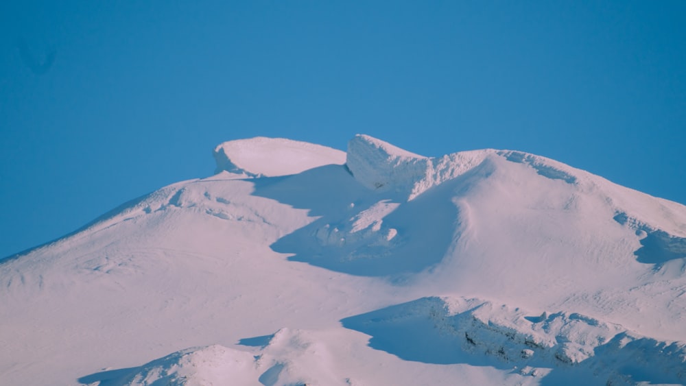 a mountain covered in snow