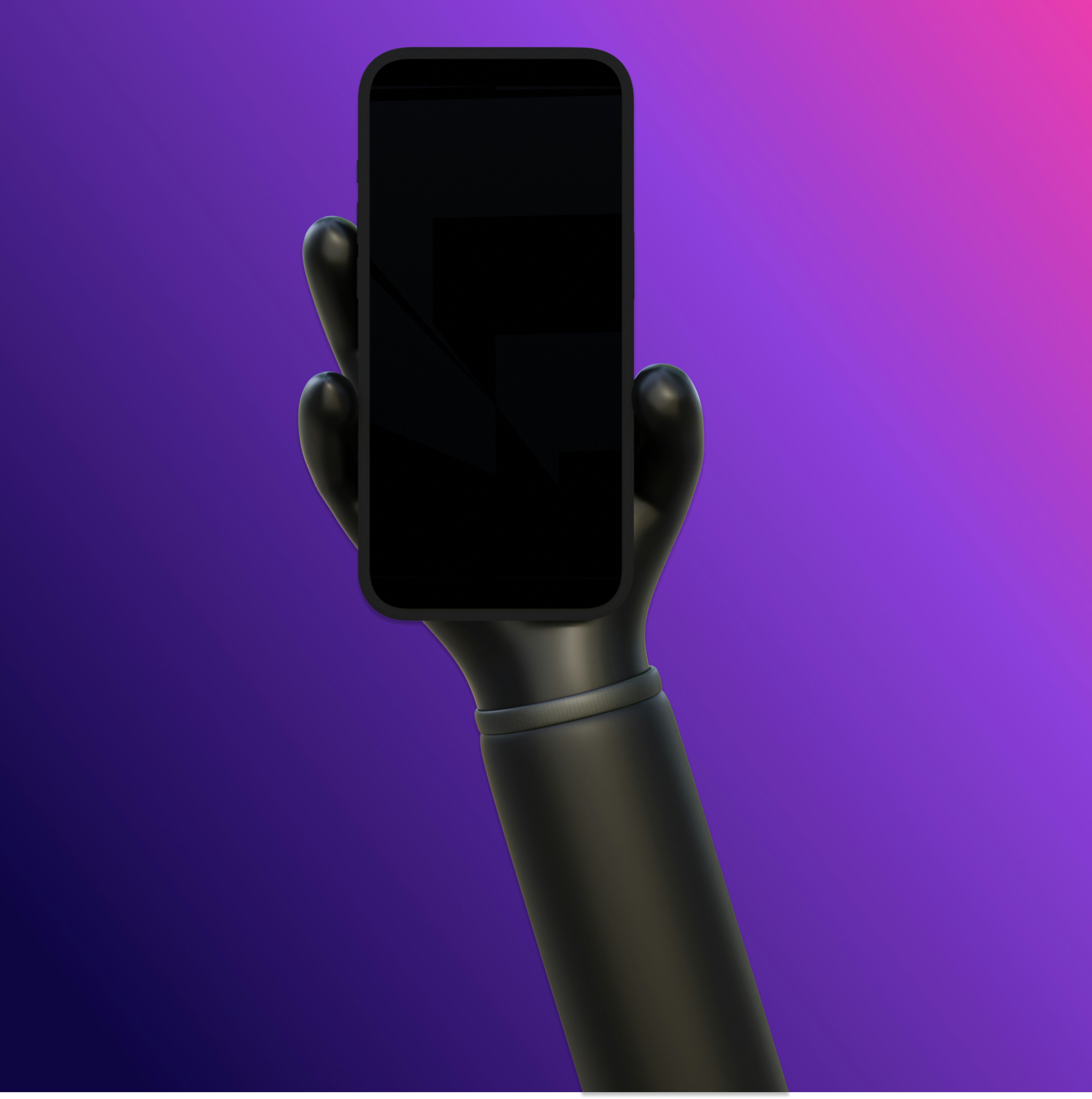 Ein schwarz-silbernes Objekt