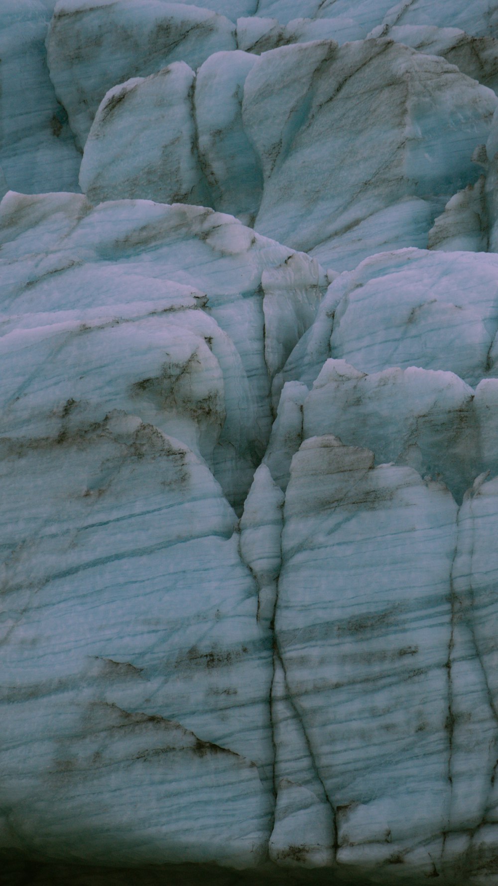 a close-up of some ice