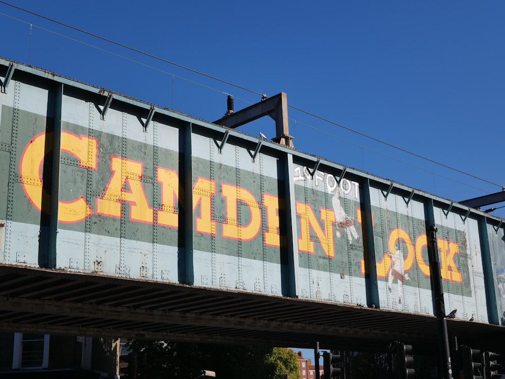 a large sign on a building