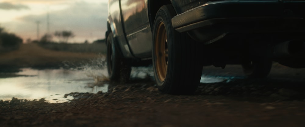 a car on a dirt road