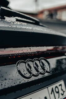 close up of a car's license plate