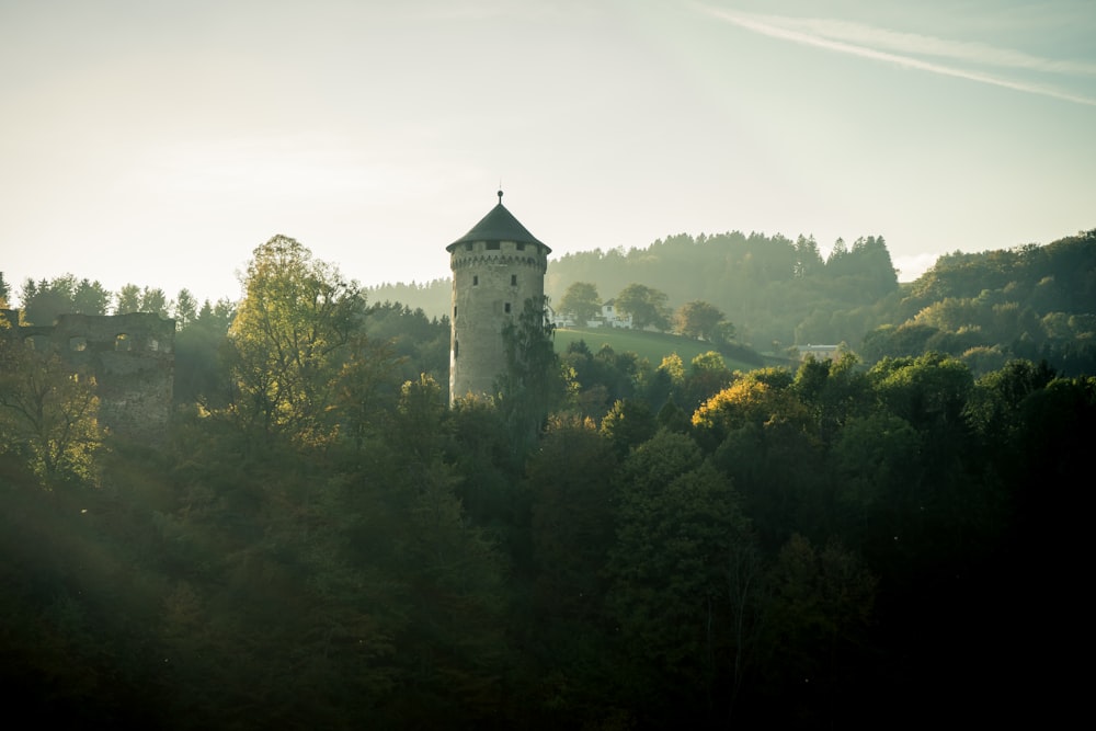 a building on a hill