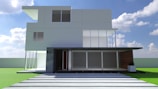 a house with a pool